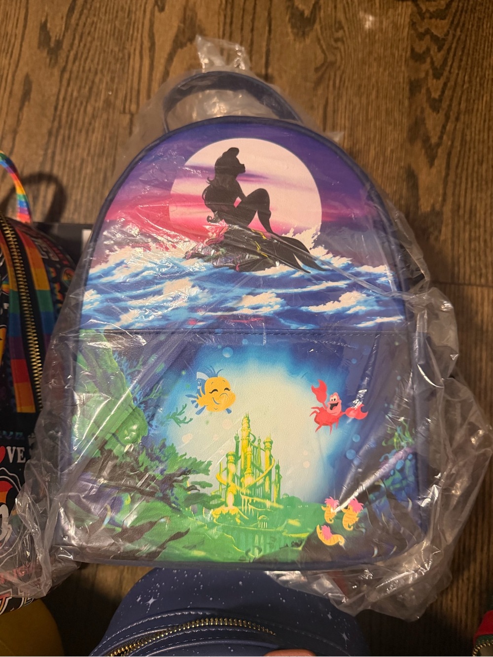 Loungefly Disney Little Mermaid Kiss the Girl Ariel Mini Backpack NWT